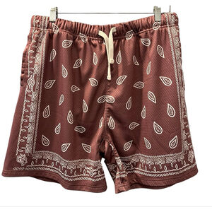 Darc Sport Western Bandana Paisley Mesh Everyday Athletic Shorts Size Large